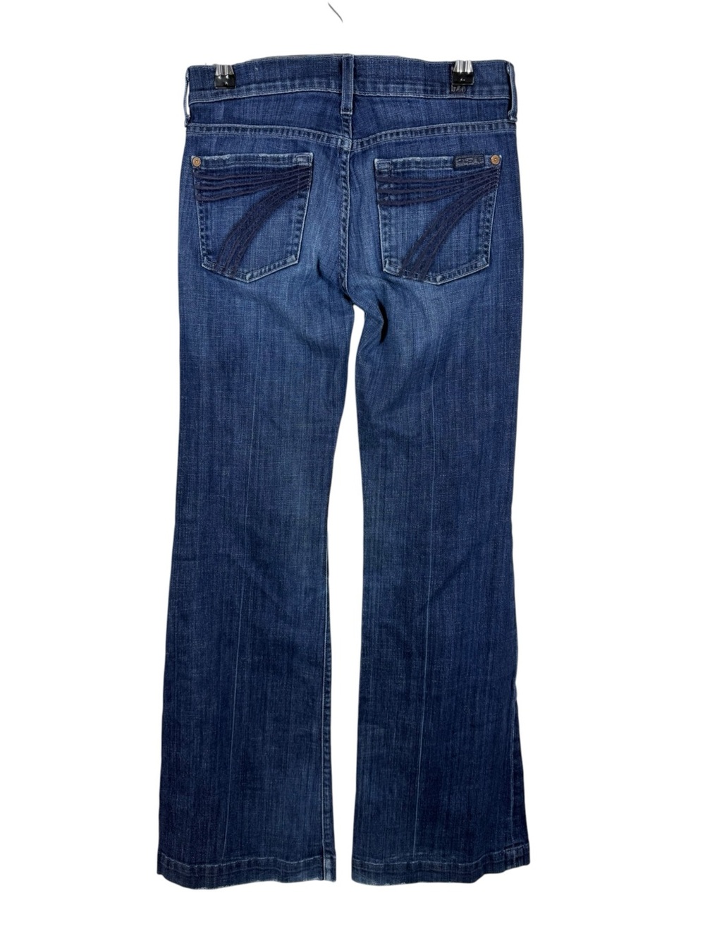 7 for All Mankind Dojo Dark Wash Mid Rise Flare Jeans Sz 25